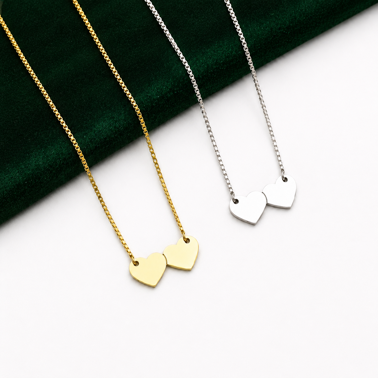 Colar Duo Hearts | Personalizável